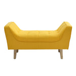 Soft Chenille Upholstered Bench with Wooden Legs, XY0368