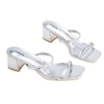 Pair of Square Open Toe Block Heel Sandals, JW0164 (Ver.2)