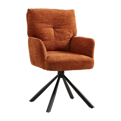 Orange Accent Chair Office Chair No Wheels, XY0452