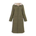 Reversible Mid-length Hooded Cotton Coats for Casual Winter Style, WO0361