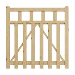 3.9x3.9 ft Outdoor Wooden Gate Garden Pedestrian Fence Porch Panel Yard Door, AI1463 (Ver.2)