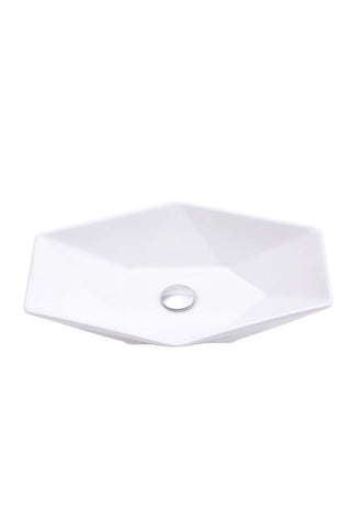 White Ceramic Irregular Vessle Sink, DM0661