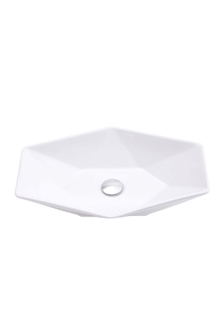 White Ceramic Irregular Vessel Sink, DM0661