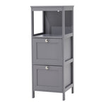 Compact Wooden Bathroom Cabinet with Drawers, FI0959