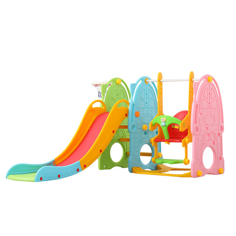 Livingandhome Colourful Toddler Swing and Slide Playset Indoor Outdoor, FI0781