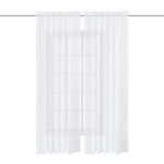 Solid Colour Sheer Polyester Curtains Pair, LY0212