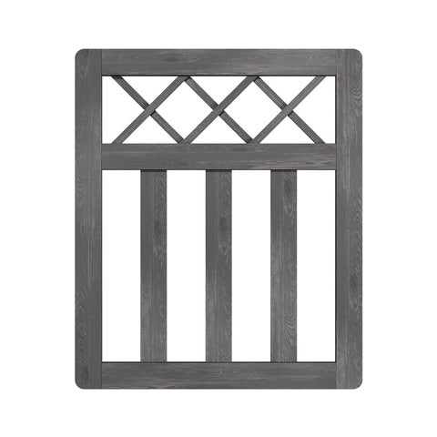 3x2.5 ft Outdoor Cross Top Wooden Garden Gate Pedestrian Fence Yard Door, AI1466(Ver.2)