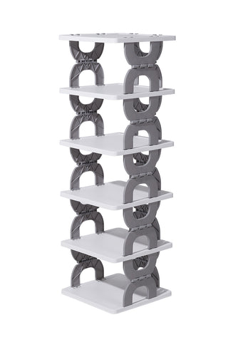 6-Tier Foldable Plastic Shoe Rack, LY0109