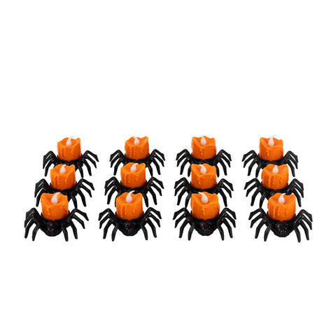 12Pcs Halloween Spider LED Candles, JR0003 (Ver. 2)