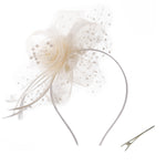 Beige Vintage Fashion Fascinators, DQ0002