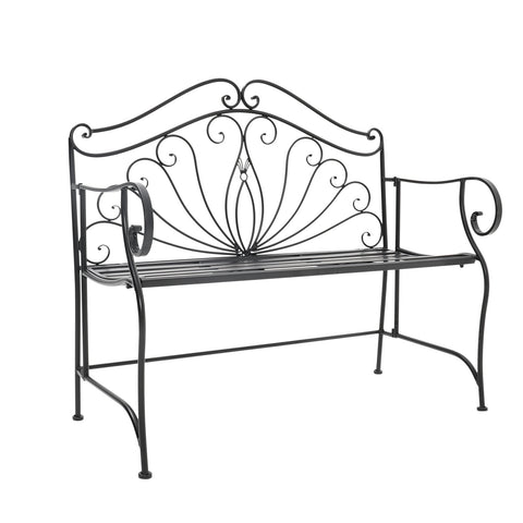 Butterfly-Like Cast Iron 2 Seater Bench for Indoor Outdoor, AI0885