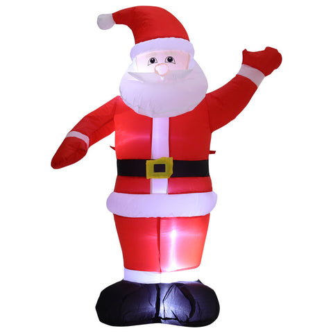 Livingandhome Inflatable Santa Claus Christmas Yard Decoration with LED, SJ0014