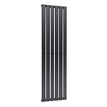 Livingandhome Steel Smoke Grey Vertical Tall Radiator with Single Panel, DM0381