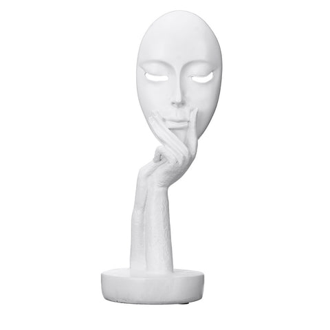 Livingandhome Abstract Resin Woman Face Statue Home Decoration, SP2702