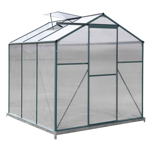 Aluminium Hobby Greenhouse with Base and Window Opening, PM0990PM0991