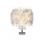 Livingandhome Modern Feather Bedside Table Lamp, SP1358