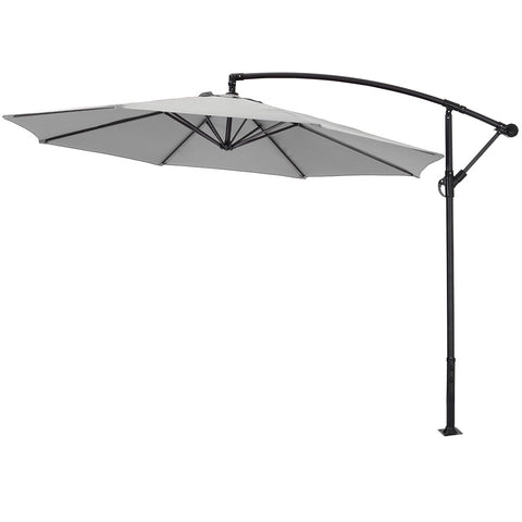 Livingandhome 3M Large Banana Cantilever Patio Parasol for Outdoor Sunshade and Rain, LG0438