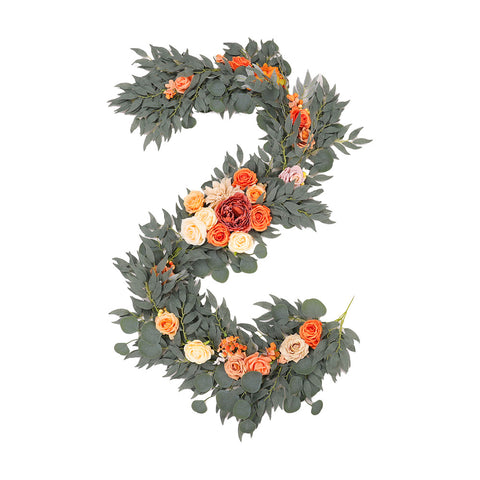 Livingandhome Eucalyptus Artificial Flowers Garland Silk Peony Roses Greenery Vine, SW0458