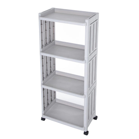 Slim Kitchen Storage Trolley Cart 4 Tiers Shelf Trolley with Wheels, WH1088