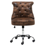 Mid-Back PU Leather Buttoned Swivel Office Chair, ZH0752