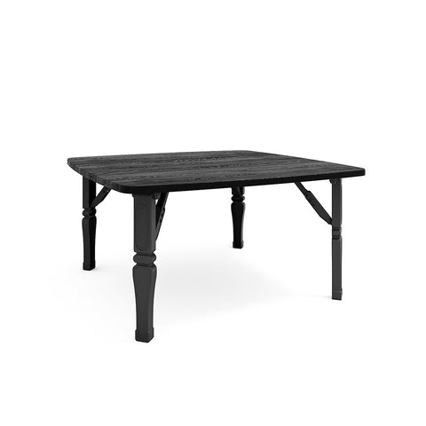 Livingandhome Square 70cm Wooden Folding Coffee Table Black, ZH1299