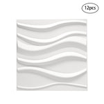 Livingandhome 12 Pack PVC 3D Wave Wall Panels Decorative Tiles, SW0470