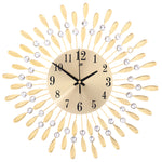 Livingandhome 3D Silent Drop-Shape Metal Wall Clock with Crystal, SP1593