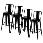 Livingandhome Set of 4 Metal Frame Industrial Style High Chair Bar Stool, ZH0265