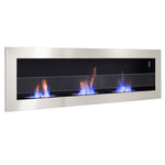 Recessed and Wall Mount Ethanol Fireplace, Adjustable Flame Size, PM1033