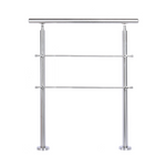 Livingandhome Silver Floor Mount Stainless Steel Handrail for Slopes and Stairs, LG0676