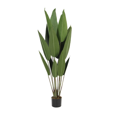 Livingandhome Artificial Tall Strelitzia Decorative Plant in Planter 140cm, PM1239