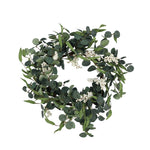 Livingandhome 55CM Artificial Topiary Wreath Eucalyptus Leaf Door Hanging, SW0461