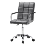 Mid Back Faux Leather with Chrome Base, FI0291