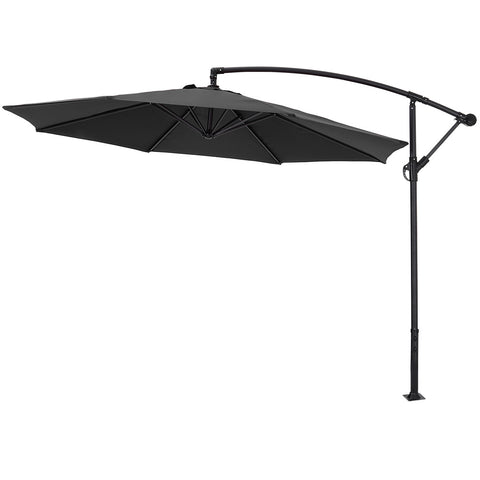 Livingandhome 3M Large Banana Cantilever Patio Parasol for Outdoor Sunshade and Rain, LG0440