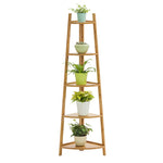 5-Tier Modern Corner Ladder Shelf for Plant Display, SP2472