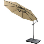 Outdoor Large 3M Cantilever Parasol with Cross and Square Base, LG0437LG0441LG0533