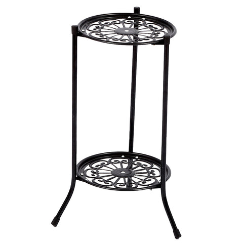 Livingandhome Vintage 2 Tier Metal Plant Display Stand, SP2543