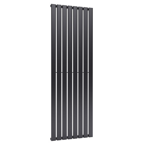 Livingandhome Steel Smoke Grey Vertical Tall Radiator with Single Panel, DM0388