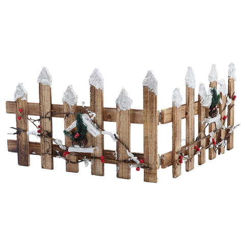 Christmas Wooden Decorative Tree Fence Xmas Tree Border, SW0335