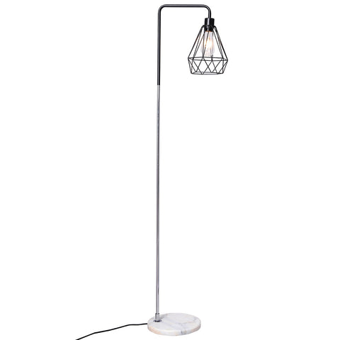 Industrial Angled Floor Lamp with Marble Base, LG0071