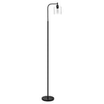 Livingandhome Minimalist Floor Lamp with Glass Lampshade, FI0587