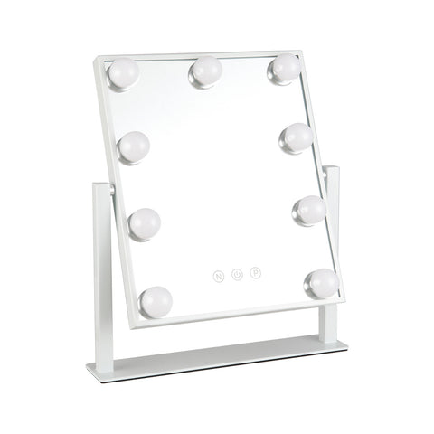 Livingandhome Hollywood Vanity Mirror with 9 LED Bulbs, 3 Colour Lighting Modes, SW0352