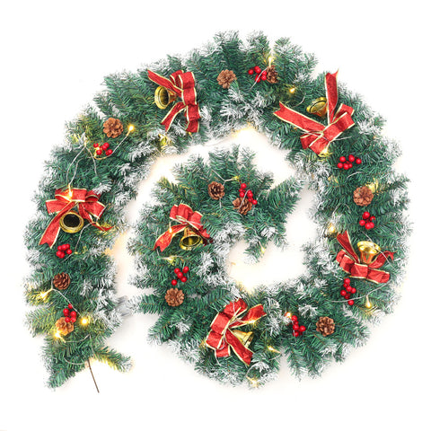 Spruced Artificial Lighted Christmas Garland Holiday Decoration, PM0411