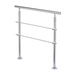 Livingandhome Silver Floor Mount Stainless Steel Handrail for Slopes and Stairs, LG0344