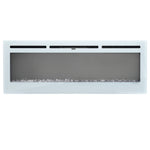 Linear Electric Fireplace Recessed in White, PM0879