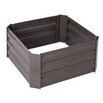 Galvanized Steel Square Raised Garden Bed Planter Box, PM0382