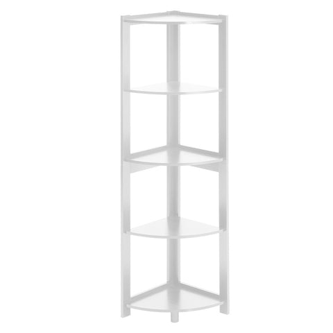 Modern 5-Tier Wooden Ladder Corner Bookshelf Home Display Shelf Unit, FI0016