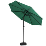 Patio Umbrella Large 3M Traditional Parasol with Plastic Base, LG0443LG0455