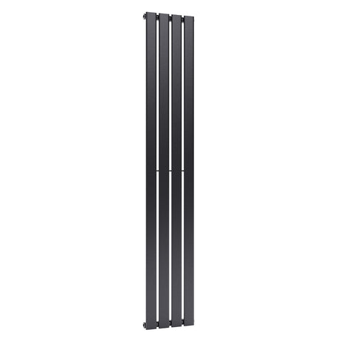 Livingandhome Steel Smoke Grey Vertical Tall Radiator with Single Panel, DM0386