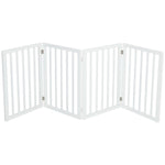 Wooden Foldable Freestanding 4 Panel Pet Gate, FI0121